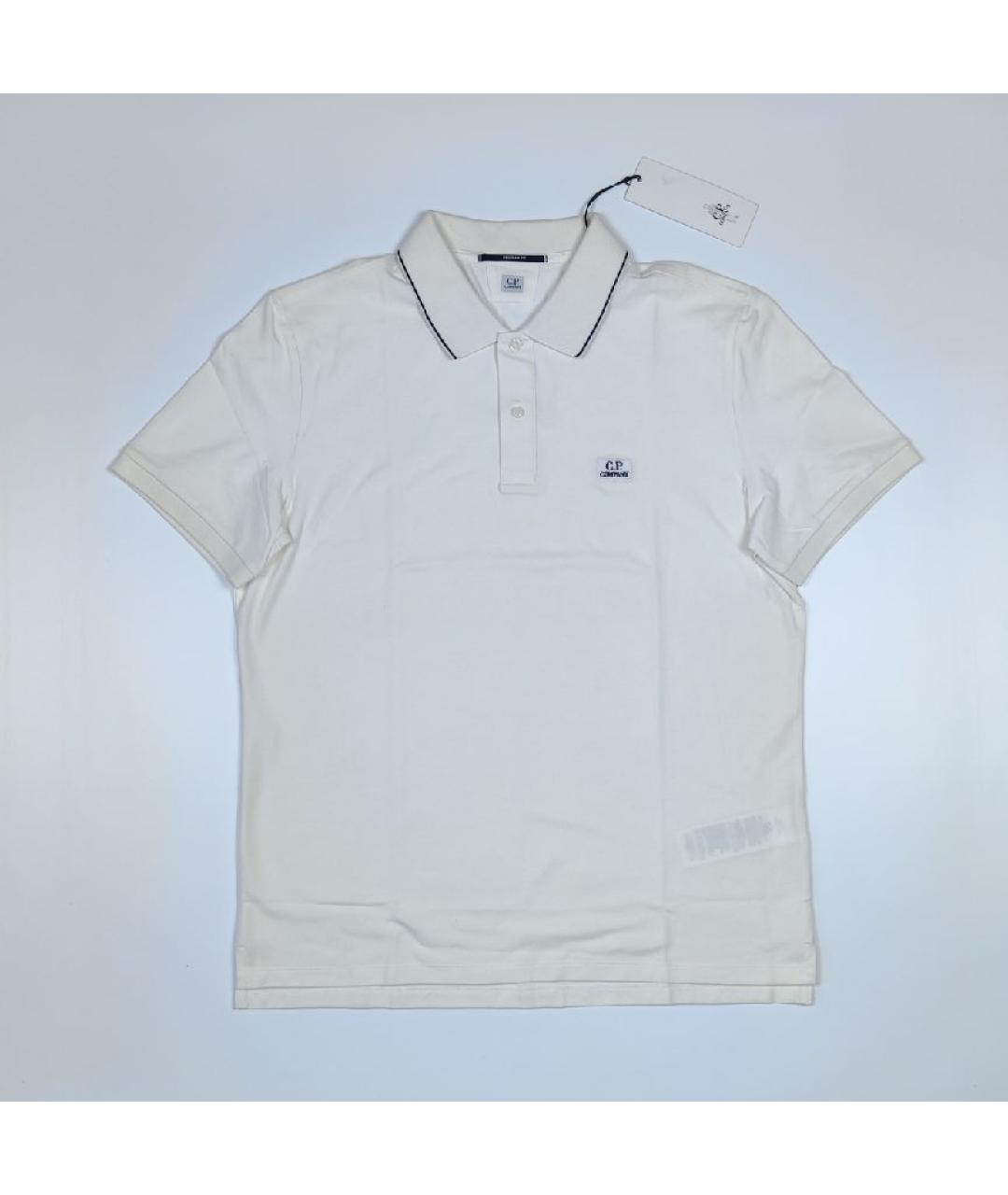 CP COMPANY Белое хлопковое поло с коротким рукавом, фото 8