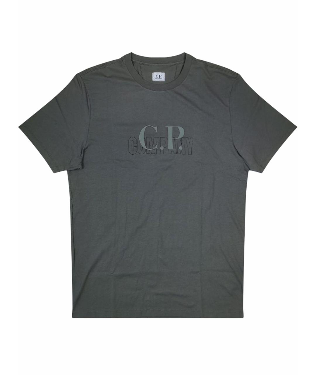 CP COMPANY Хаки хлопковая футболка, фото 1