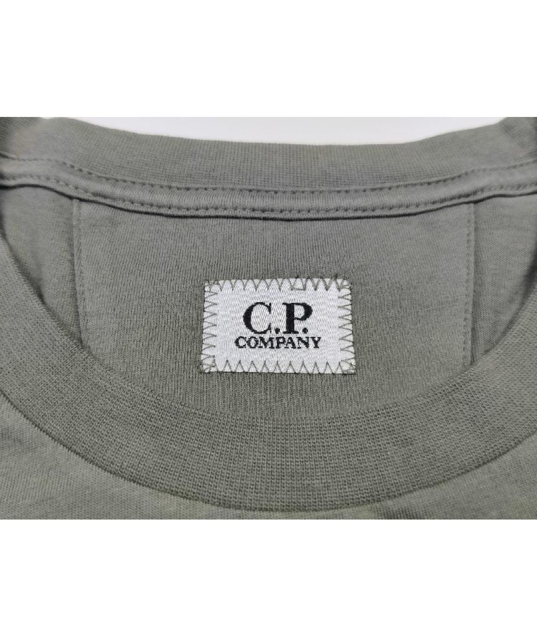 CP COMPANY Хаки хлопковая футболка, фото 4