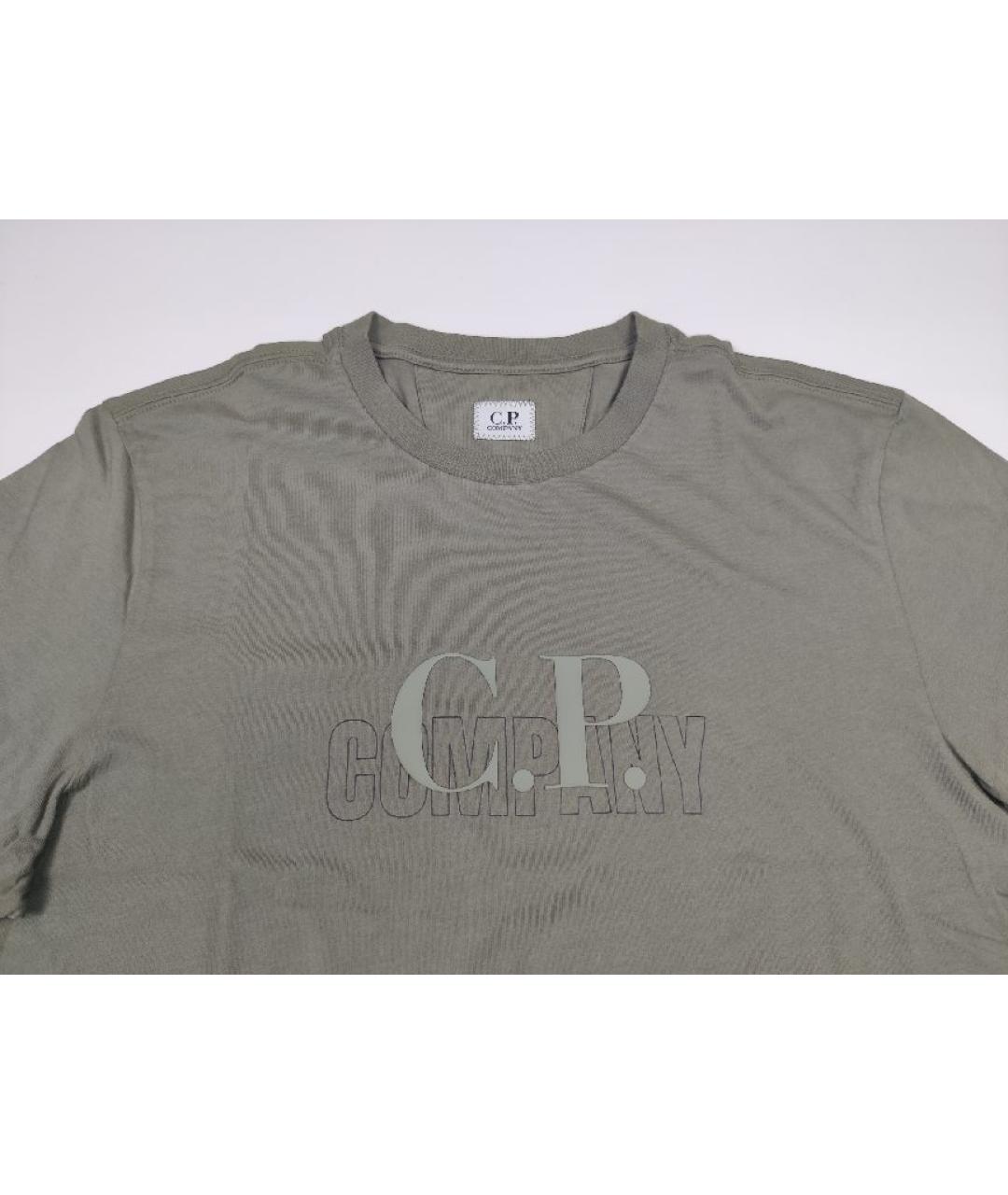 CP COMPANY Хаки хлопковая футболка, фото 3