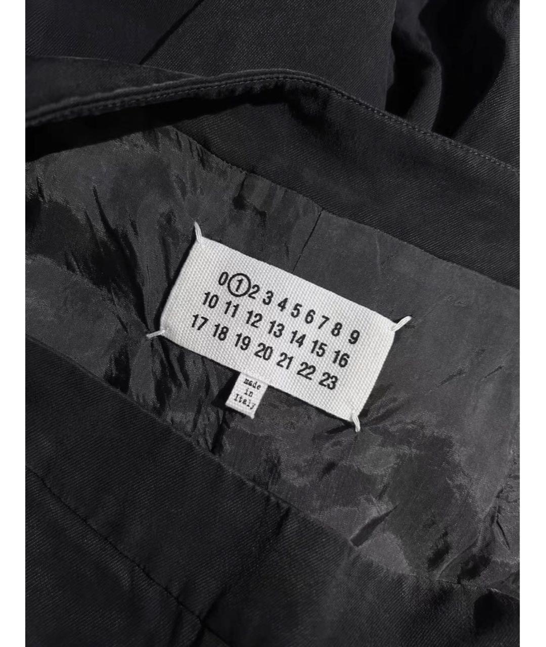 MAISON MARGIELA Черная хлопковая юбка макси, фото 4
