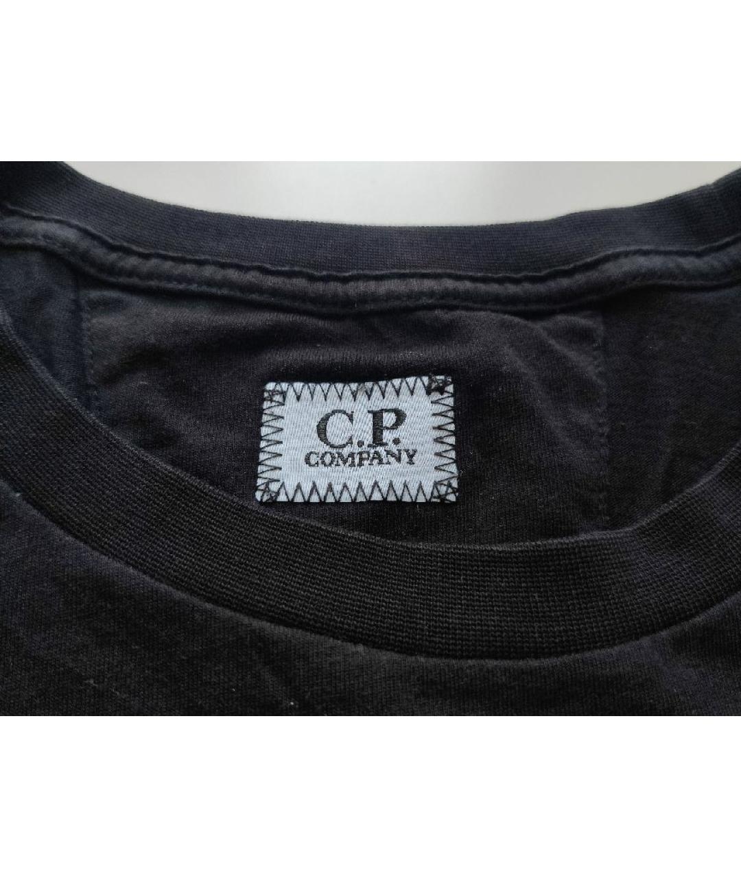 CP COMPANY Черная хлопковая футболка, фото 3