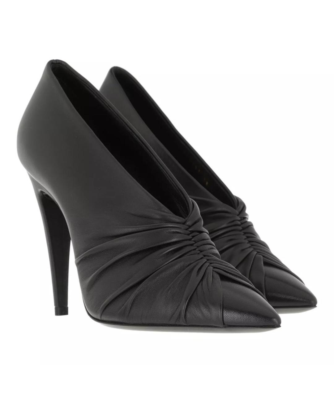 SAINT LAURENT Черные кожаные туфли, фото 8