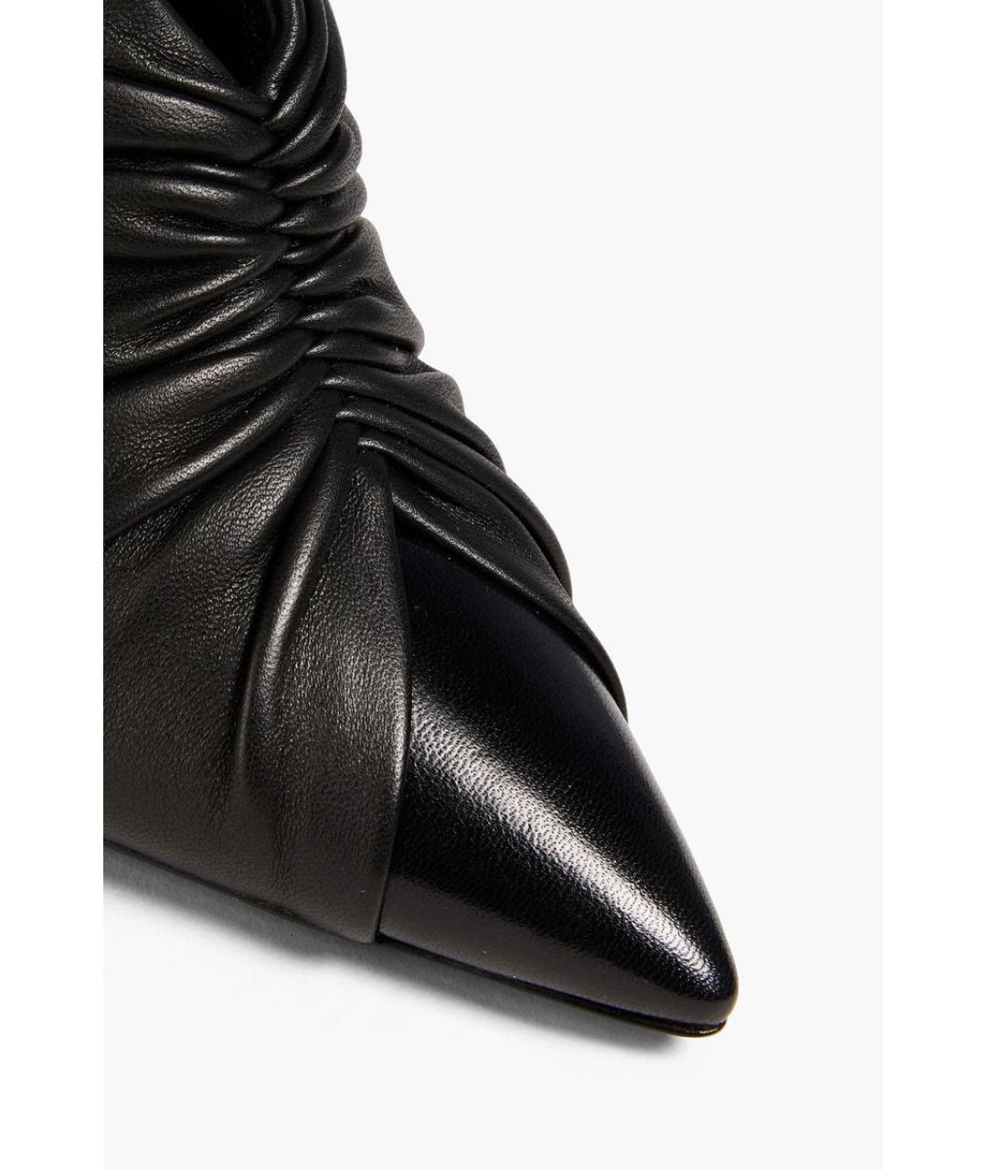 SAINT LAURENT Черные кожаные туфли, фото 5