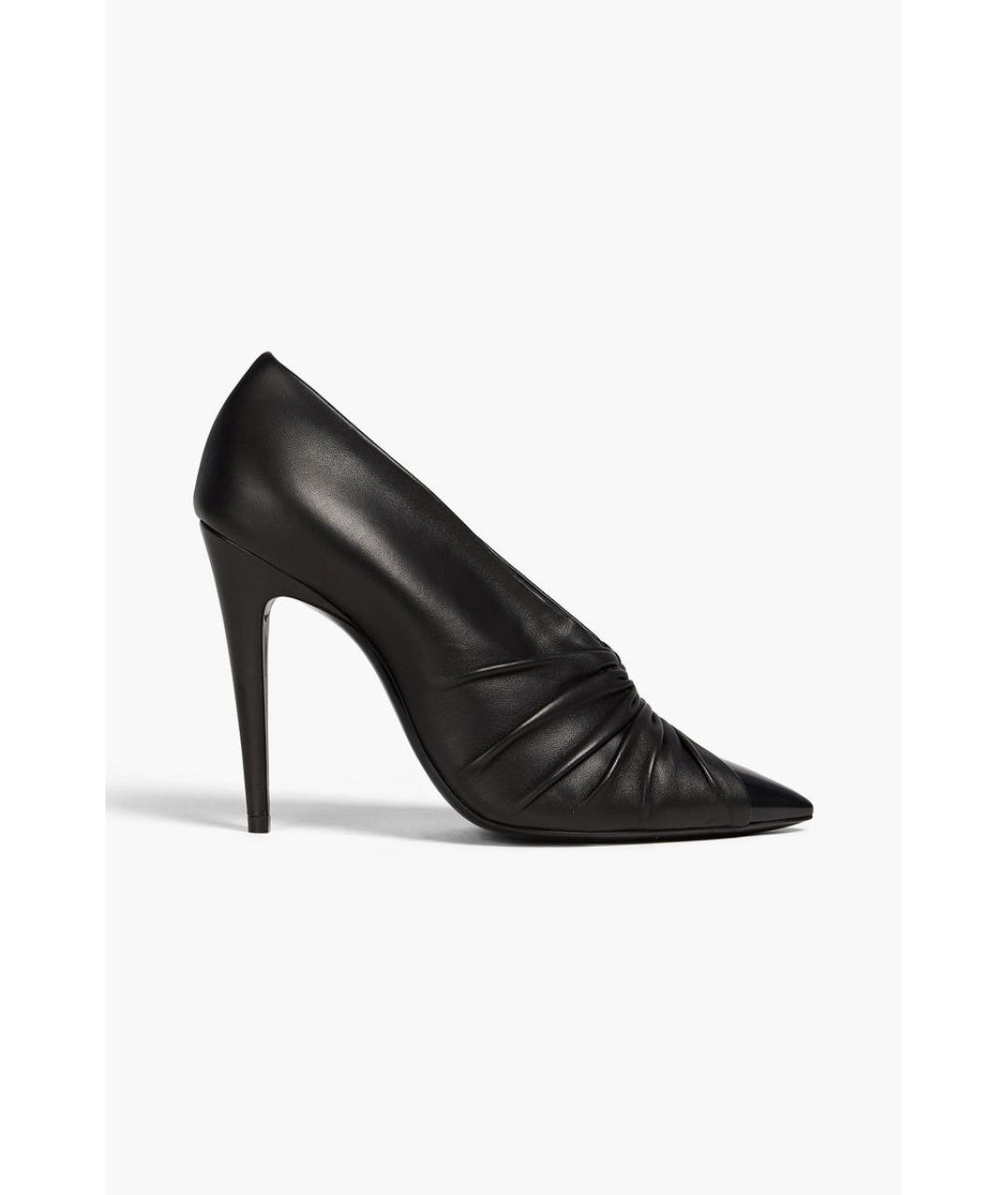 SAINT LAURENT Черные кожаные туфли, фото 6