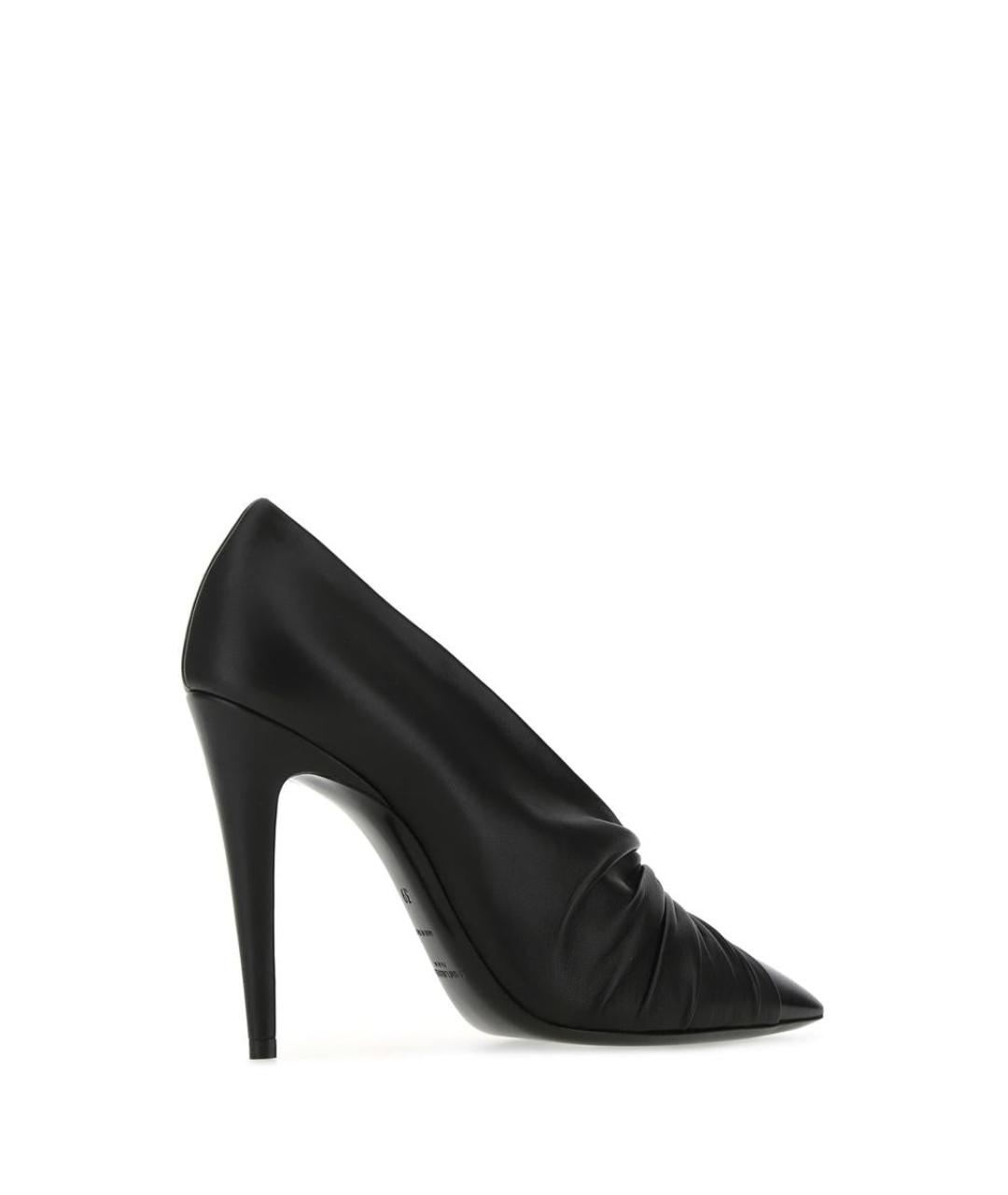 SAINT LAURENT Черные кожаные туфли, фото 3