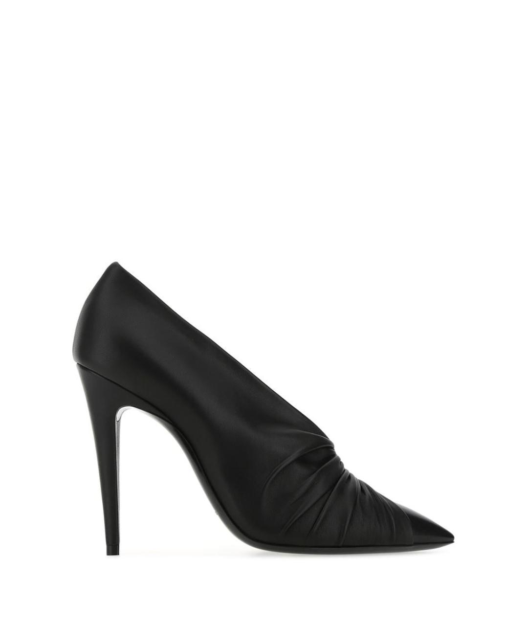 SAINT LAURENT Черные кожаные туфли, фото 1