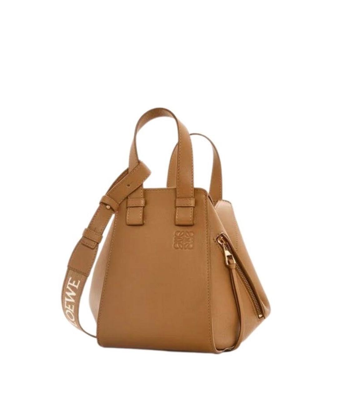 LOEWE Коричневая кожаная сумка с короткими ручками, фото 9