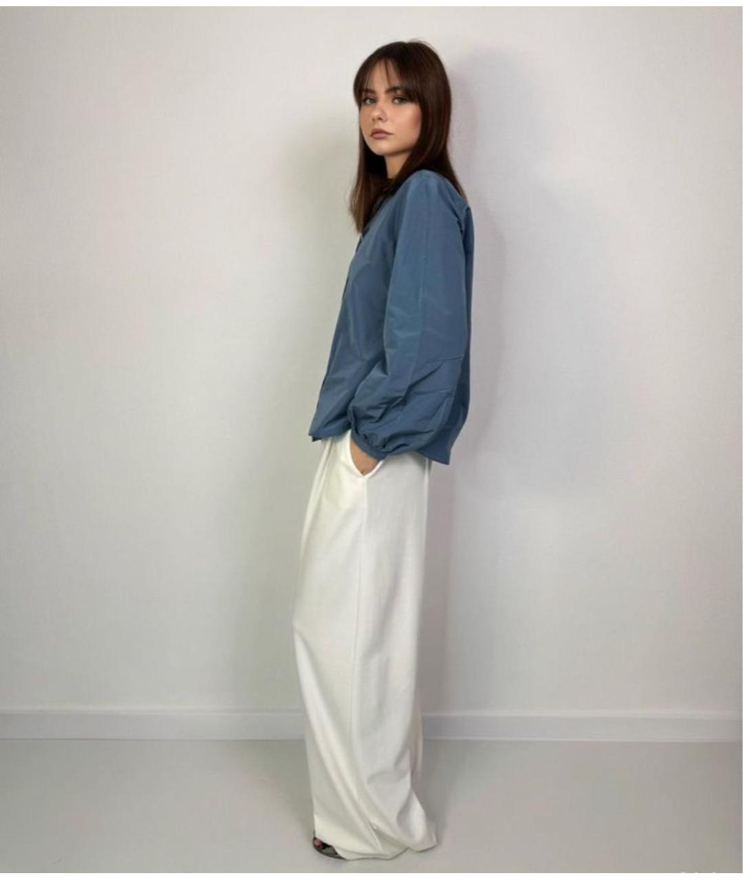 WEEKEND MAX MARA Голубая полиэстеровая блузы, фото 7