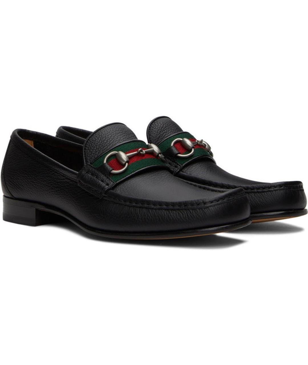 GUCCI Черные кожаные лоферы, фото 3
