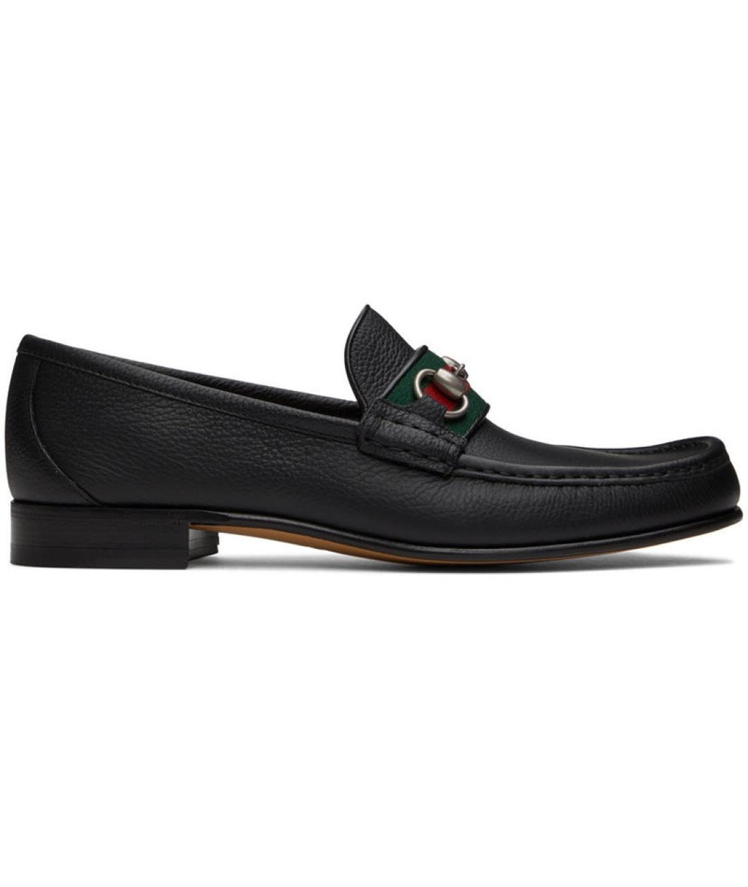 GUCCI Черные кожаные лоферы, фото 5
