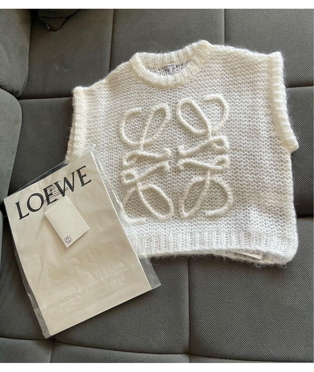 LOEWE Белая жилетка, фото 5