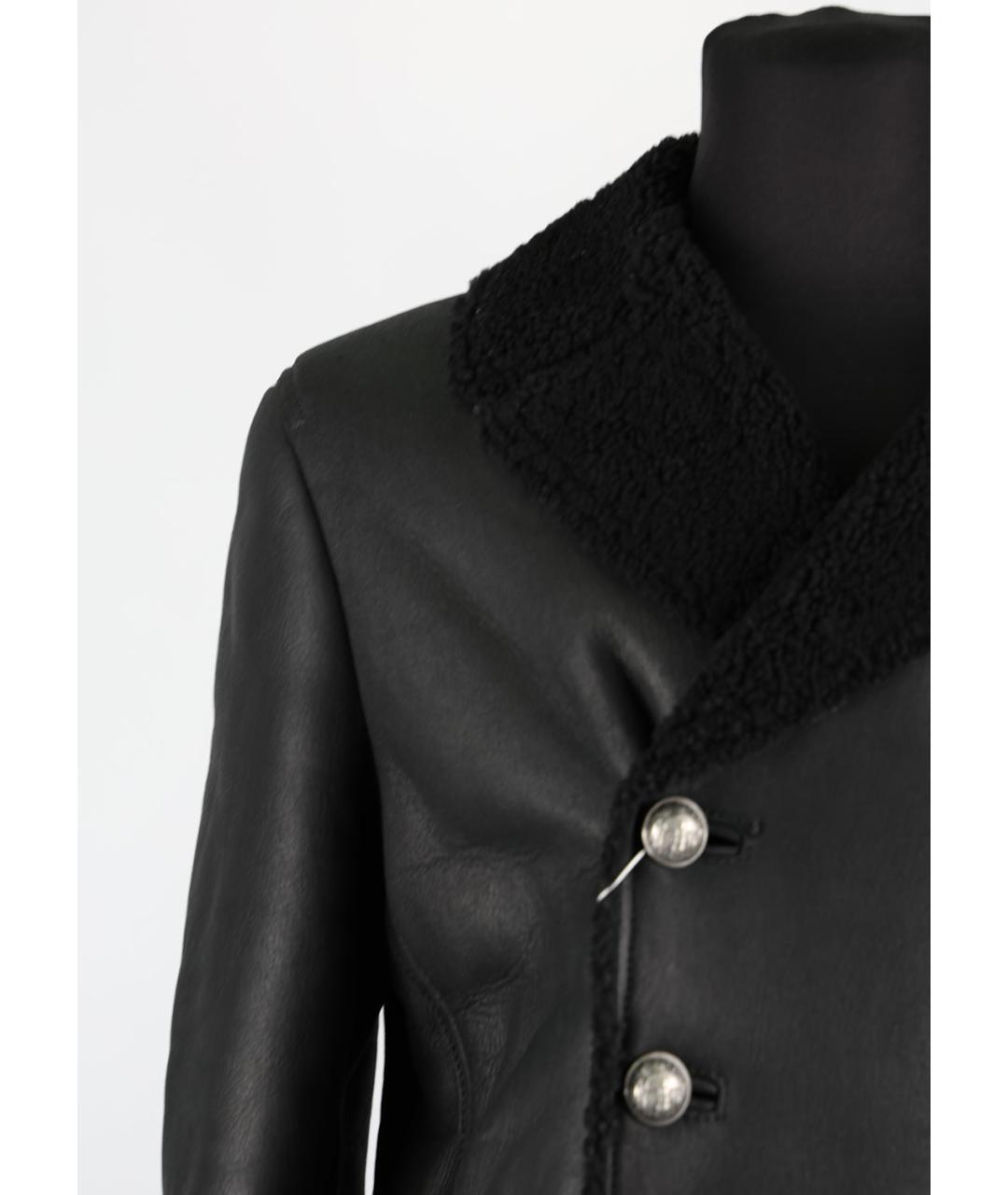 BALMAIN Черная кожаная дубленка/шуба, фото 5