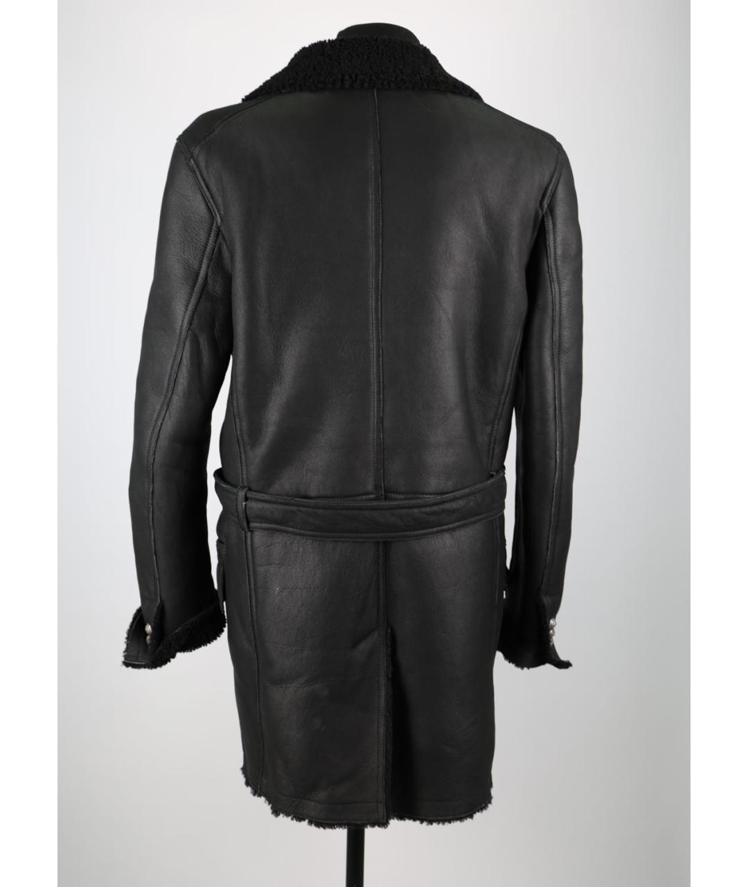 BALMAIN Черная кожаная дубленка/шуба, фото 2