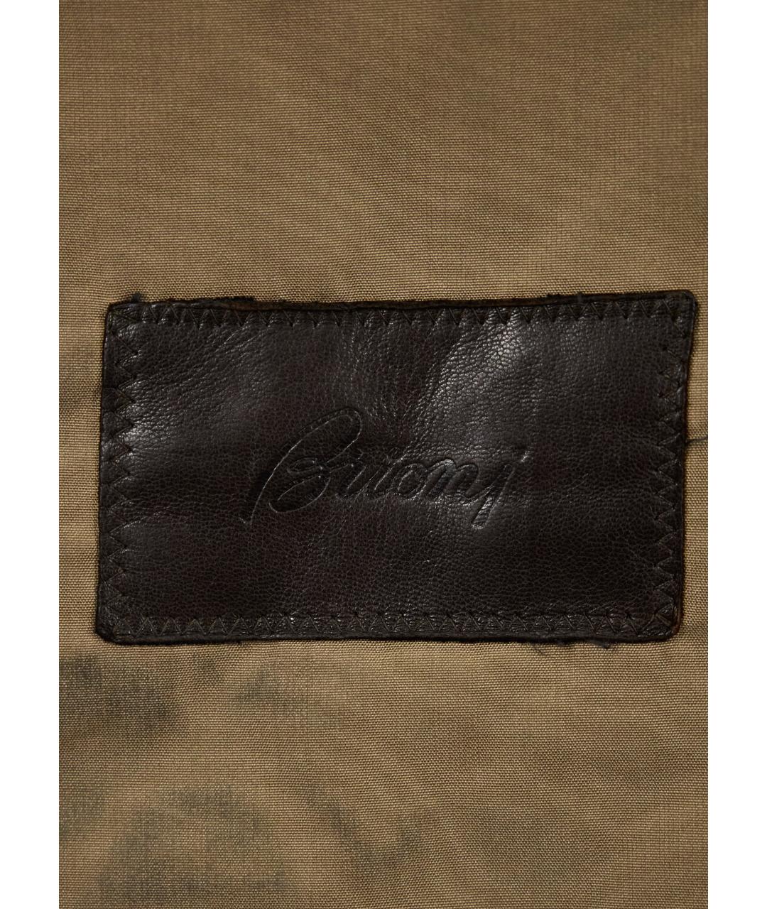 BRIONI Коричневая кожаная дубленка/шуба, фото 3