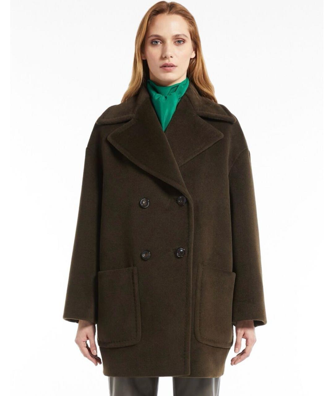 MAX MARA STUDIO Коричневое шерстяное пальто, фото 7