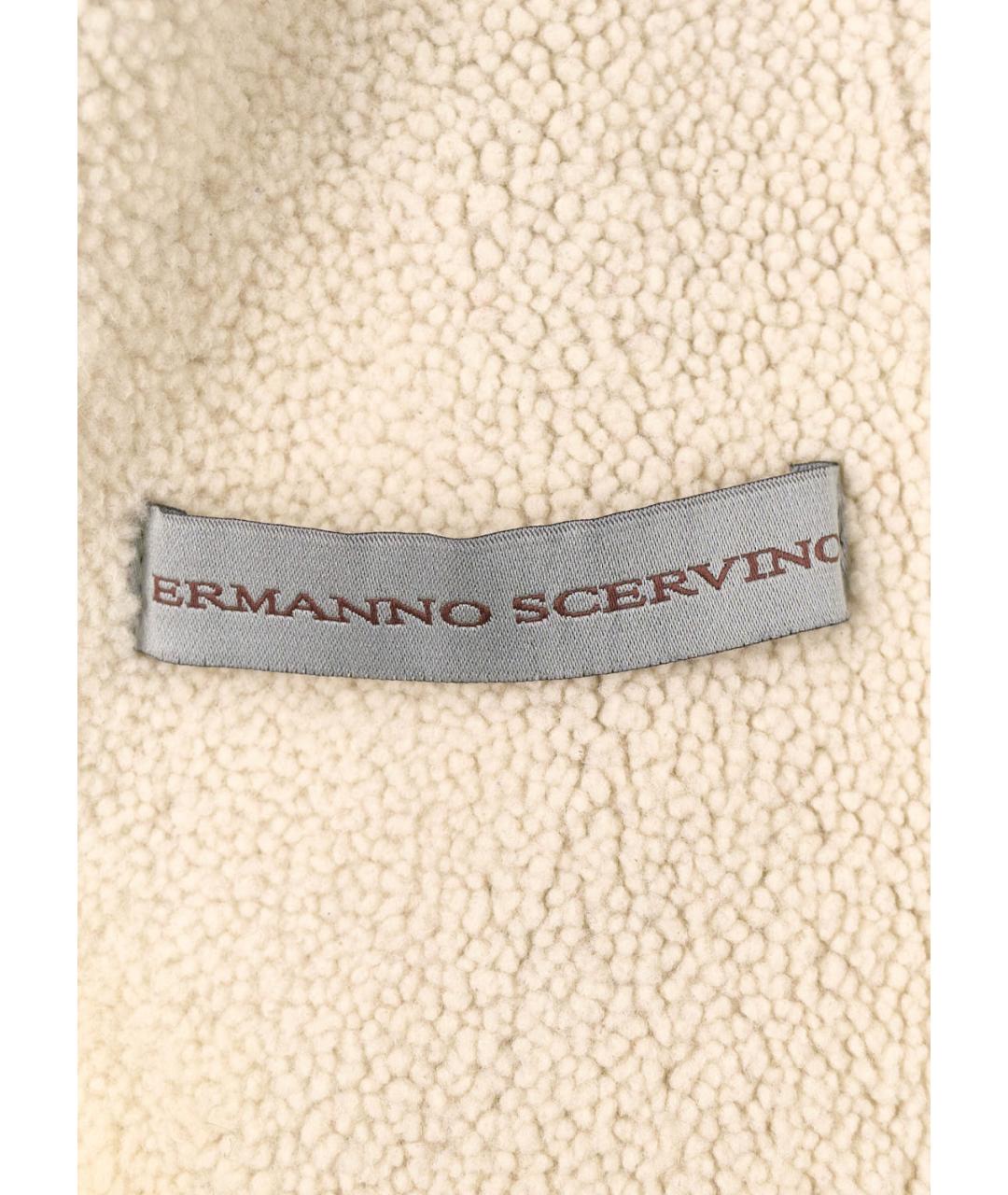 ERMANNO SCERVINO Серая кожаная дубленка, фото 3