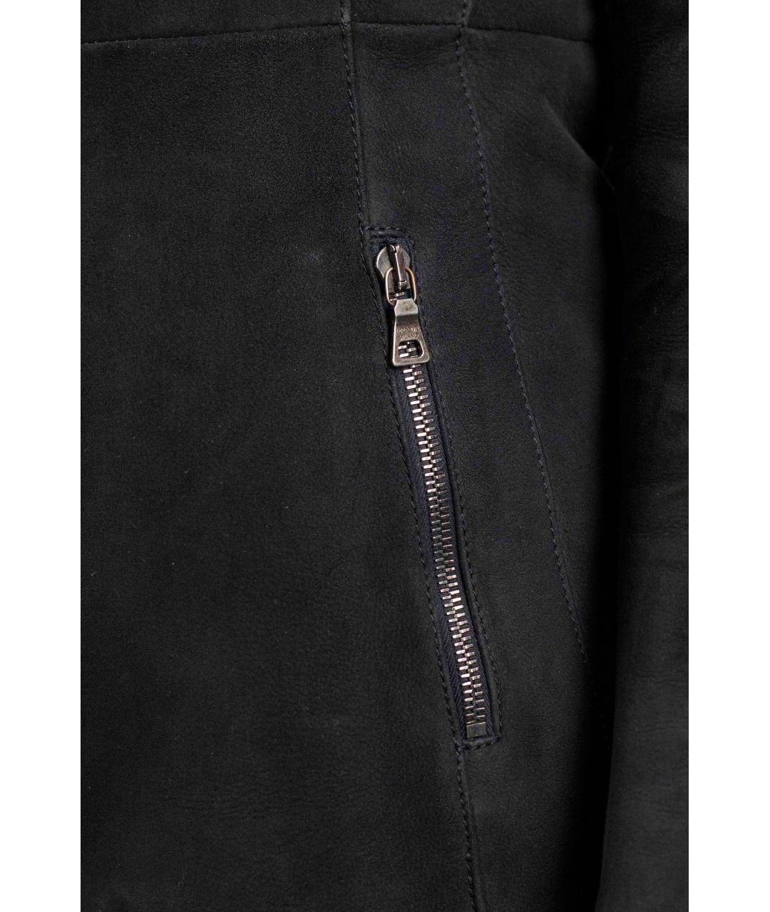 PRADA Черная кожаная дубленка, фото 4