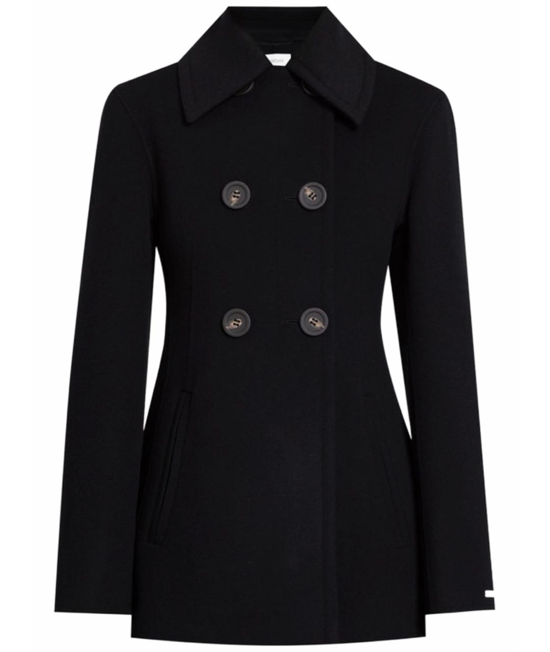 SPORTMAX Черное шерстяное пальто, фото 1