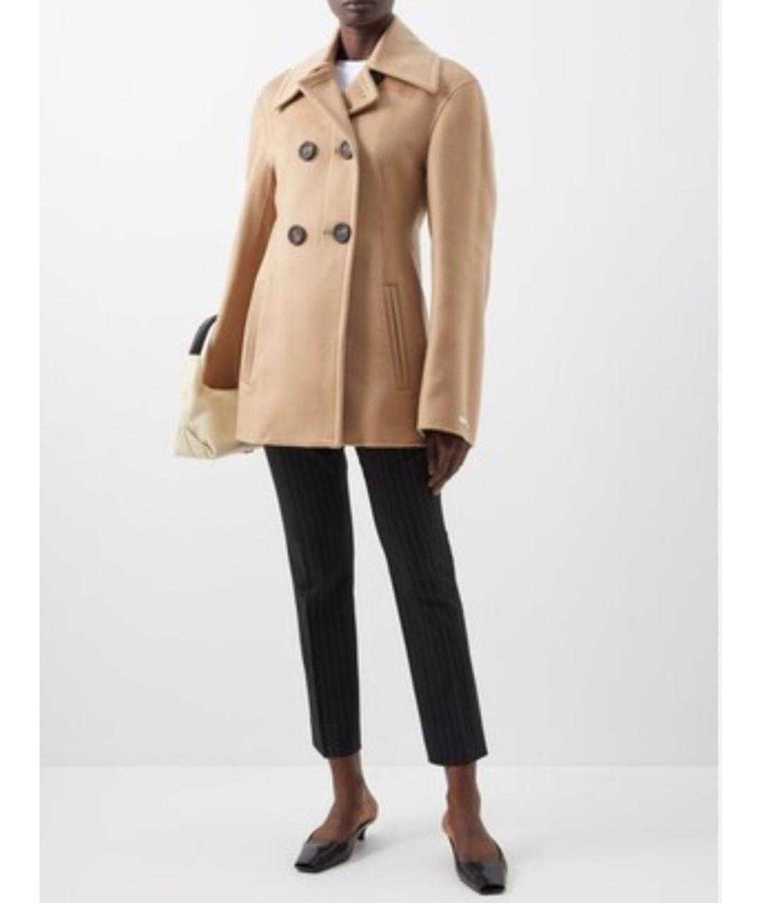 SPORTMAX Бежевое кашемировое пальто, фото 6
