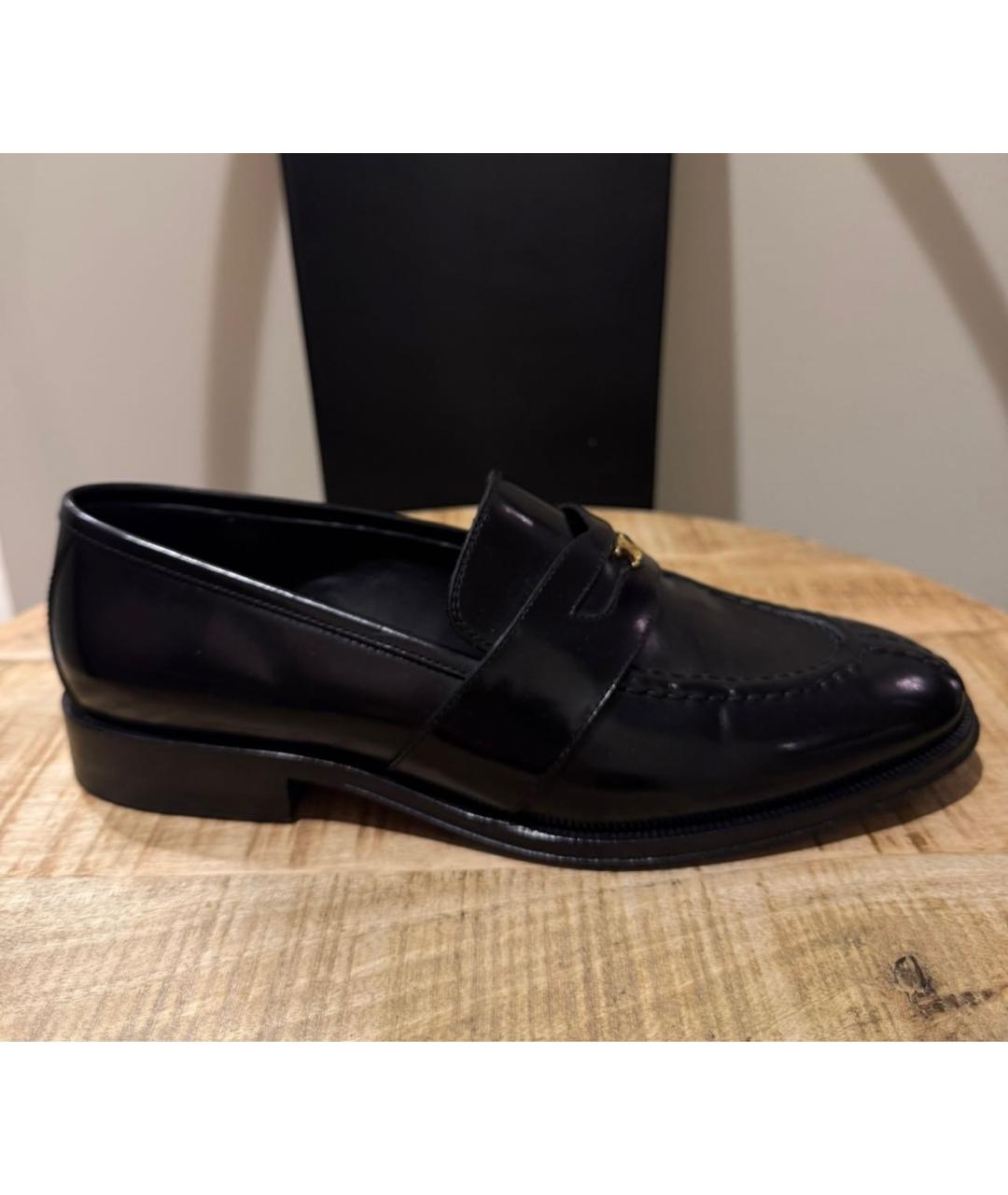 CELINE Черные кожаные лоферы, фото 6