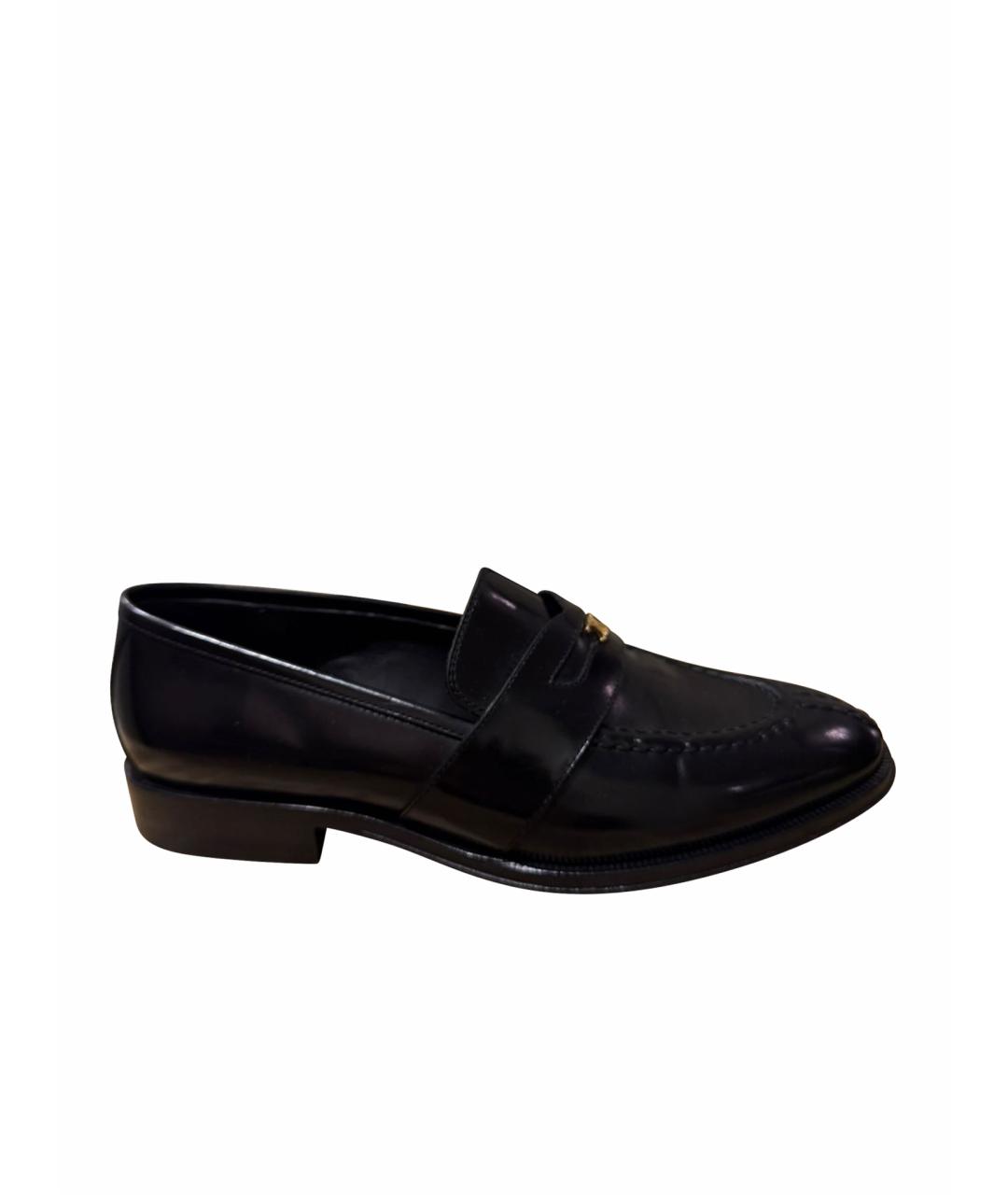 CELINE Черные кожаные лоферы, фото 1