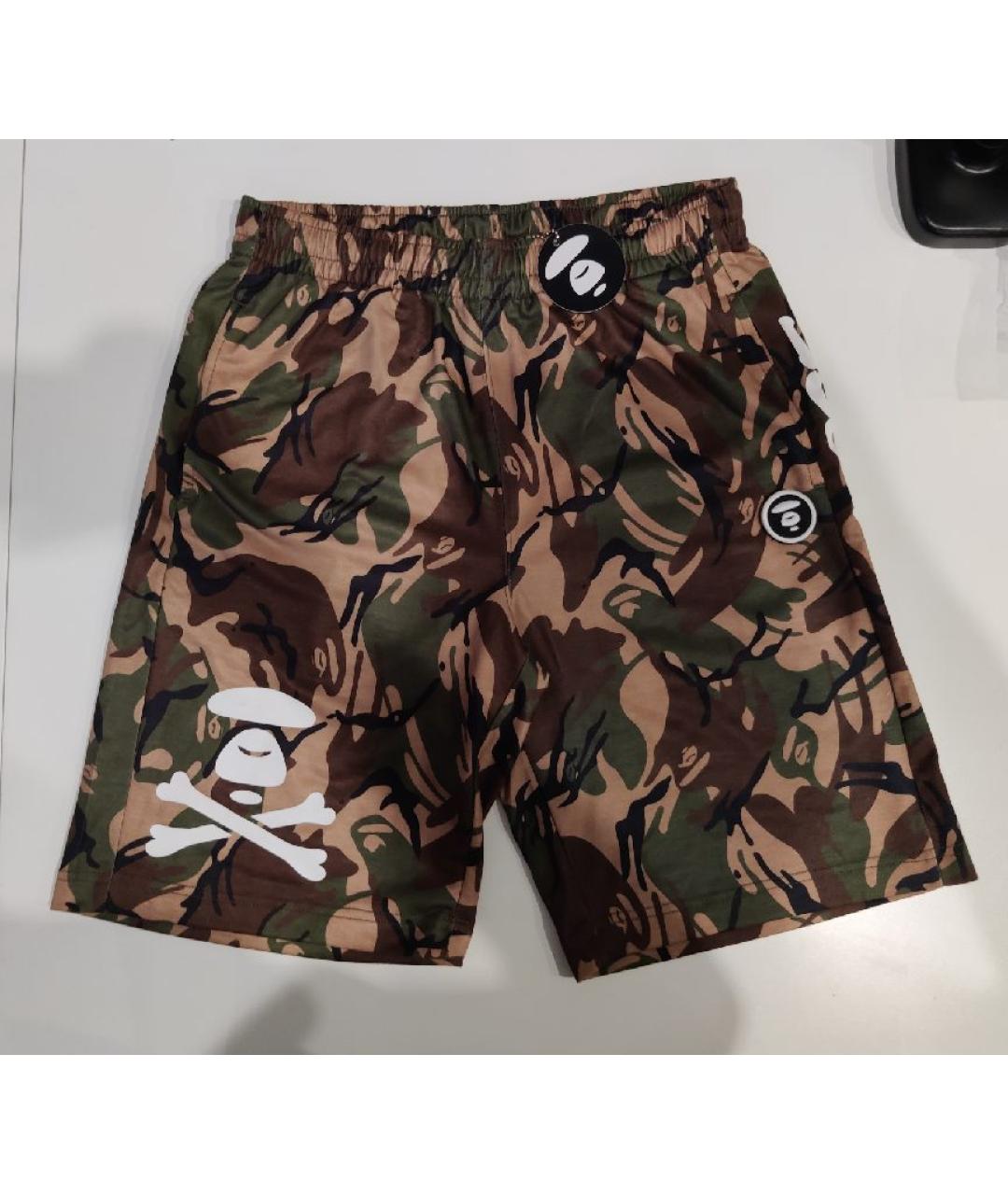 A BATHING APE Мульти хлопковые шорты, фото 8