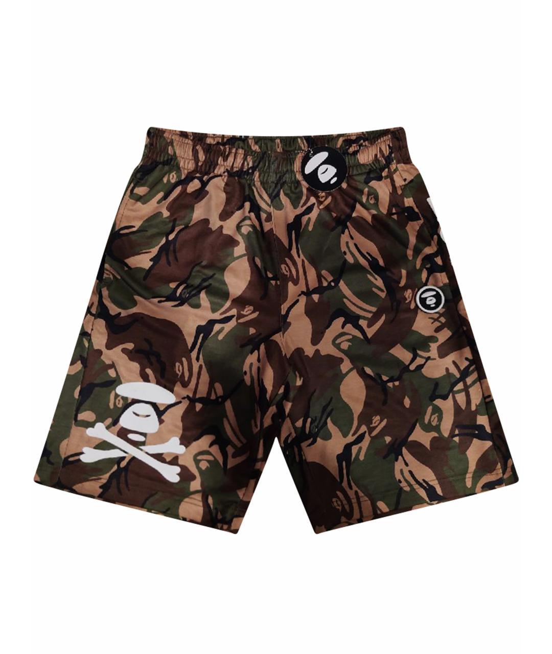 A BATHING APE Мульти хлопковые шорты, фото 1
