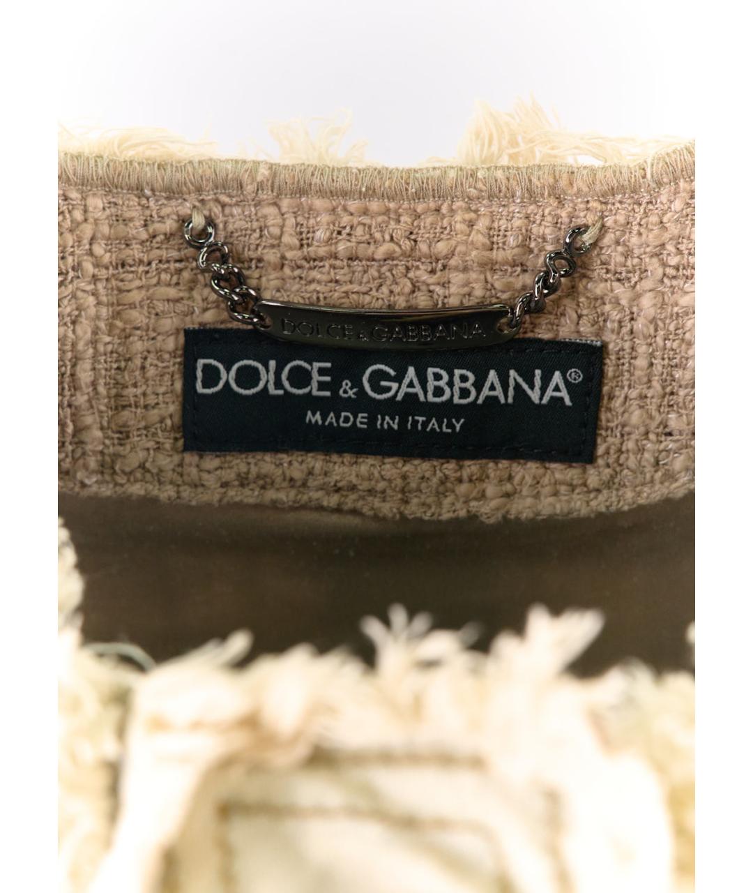 DOLCE&GABBANA Бежевый хлопковый жакет/пиджак, фото 3