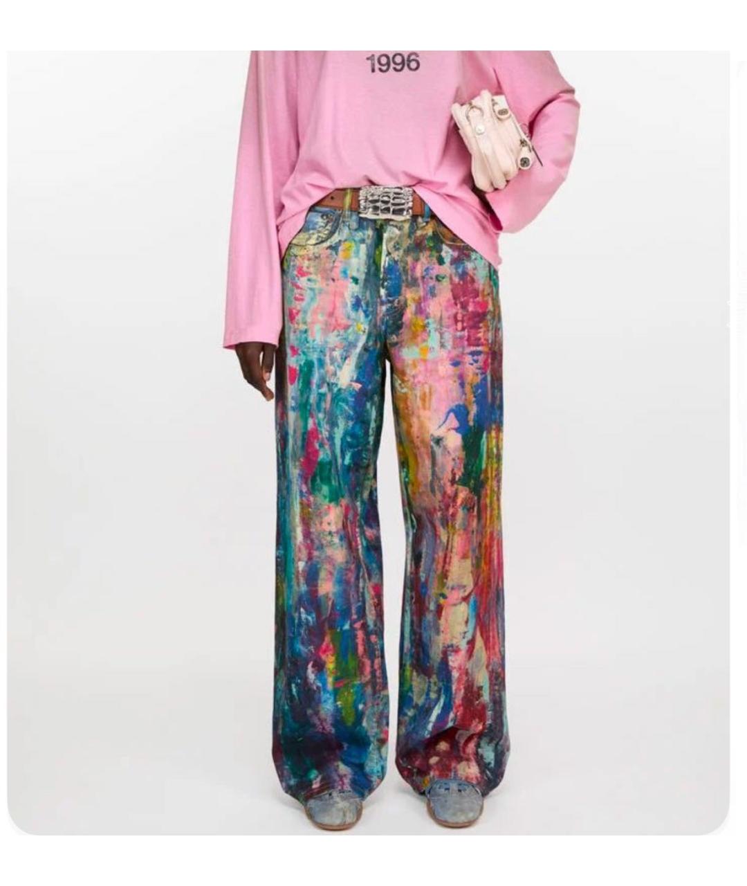 ACNE STUDIOS Мульти хлопковые прямые джинсы, фото 2