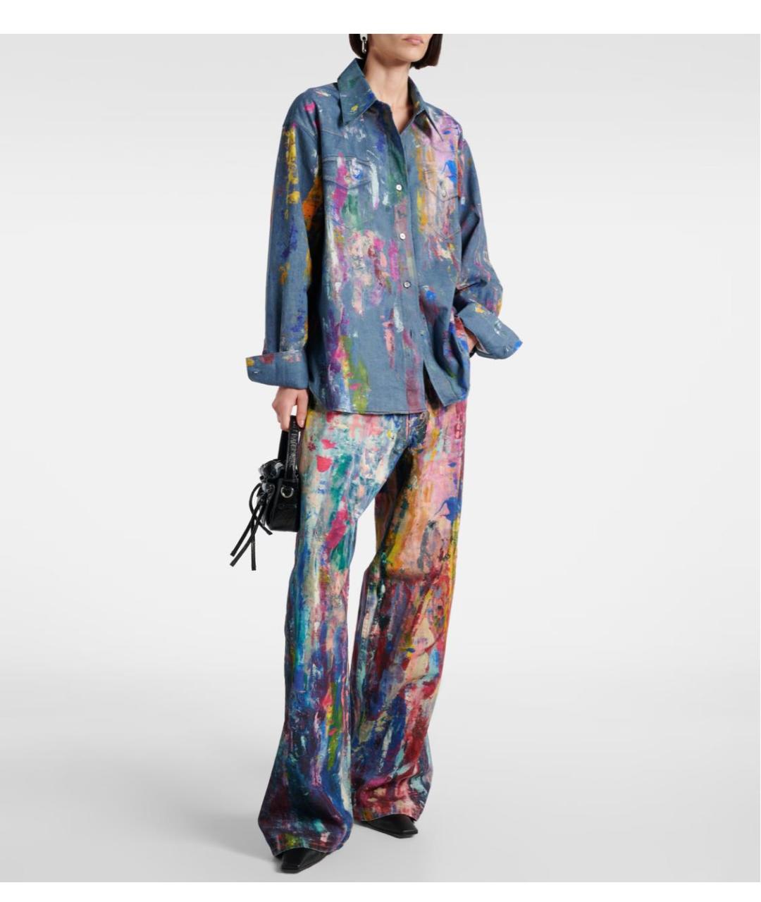 ACNE STUDIOS Мульти хлопковые прямые джинсы, фото 6
