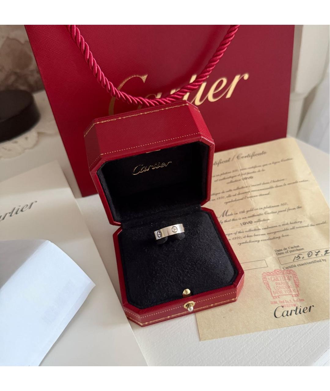 CARTIER Серебряное кольцо из белого золота, фото 5