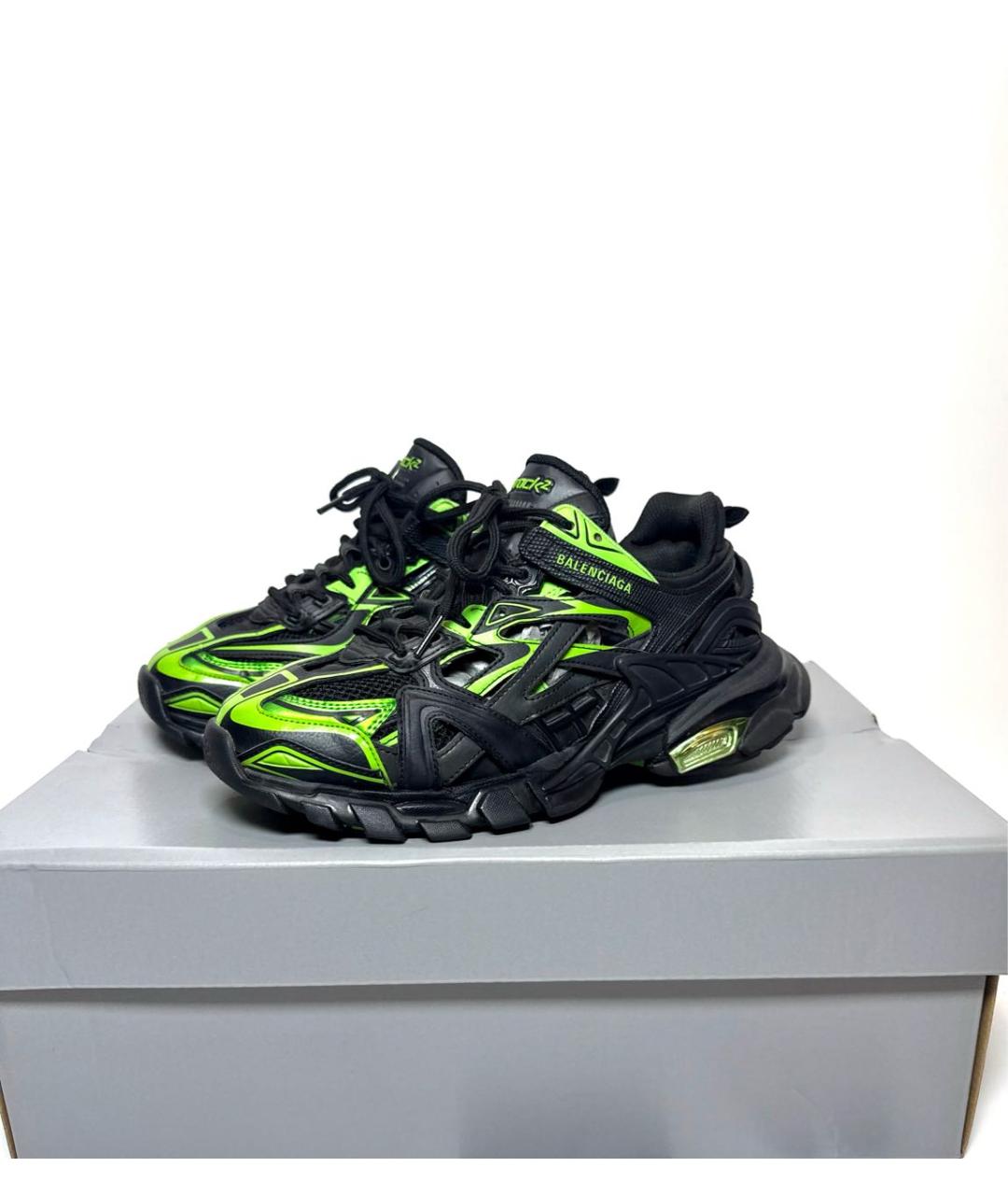 BALENCIAGA Черные кожаные кроссовки, фото 7