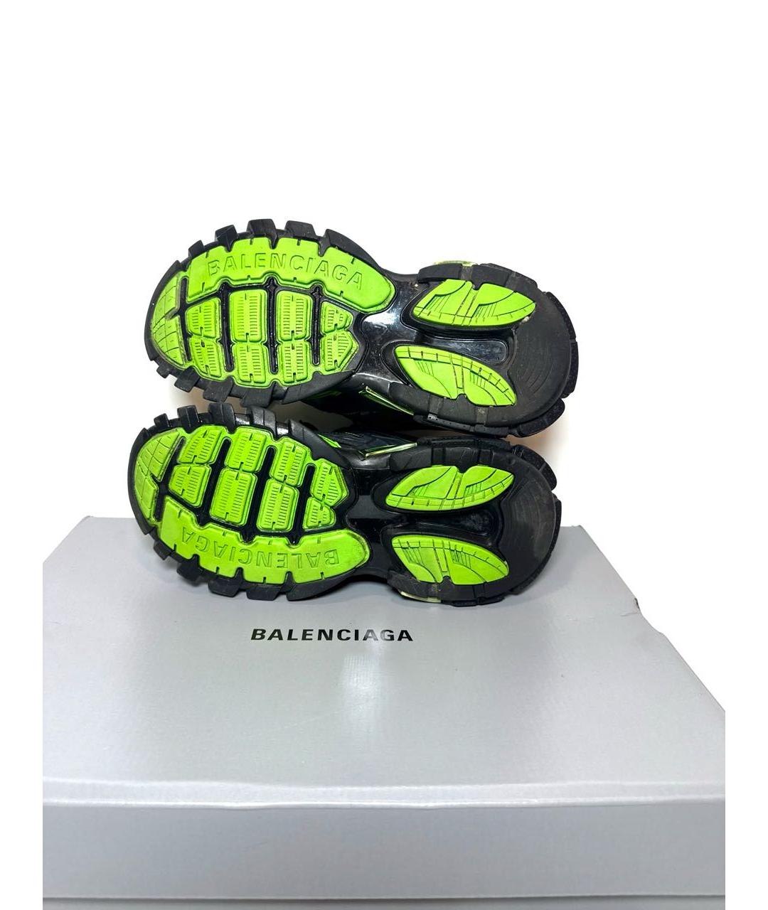 BALENCIAGA Черные кожаные кроссовки, фото 6