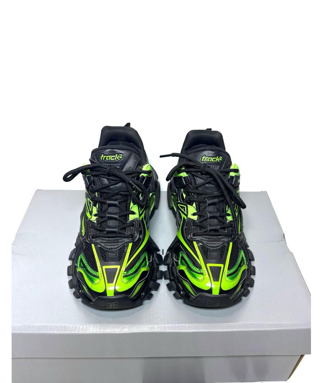 BALENCIAGA Черные кожаные кроссовки, фото 2