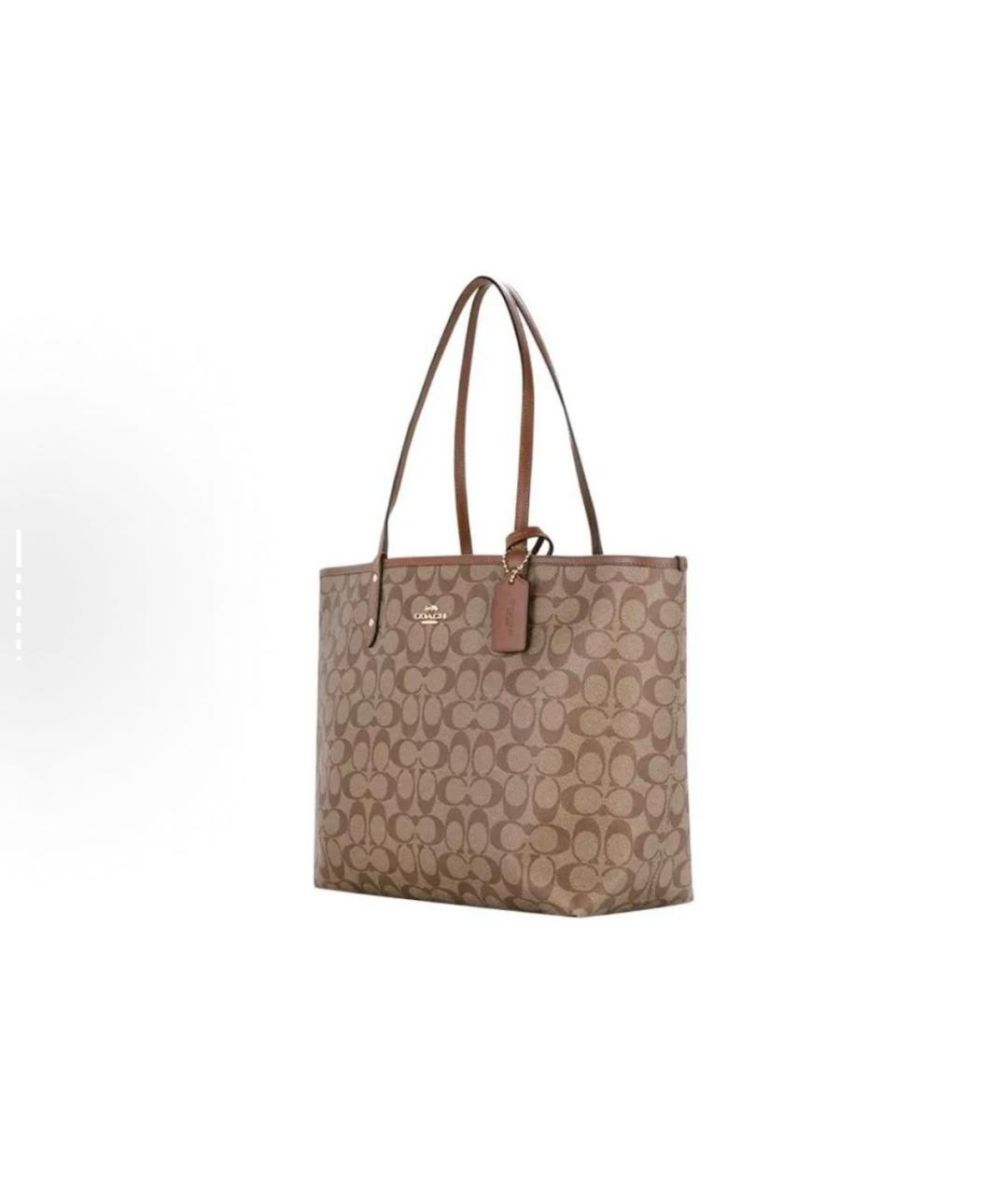 COACH Коричневая сумка тоут, фото 3
