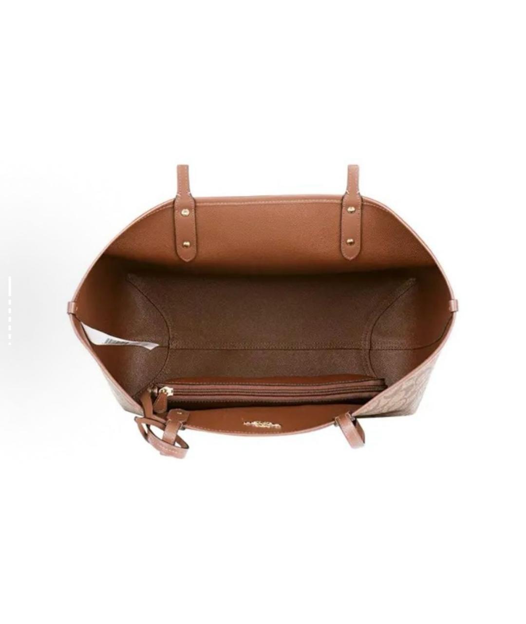 COACH Коричневая сумка тоут, фото 4