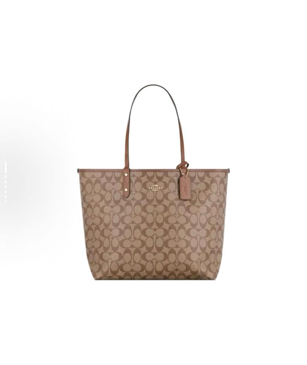 COACH Коричневая сумка тоут, фото 2