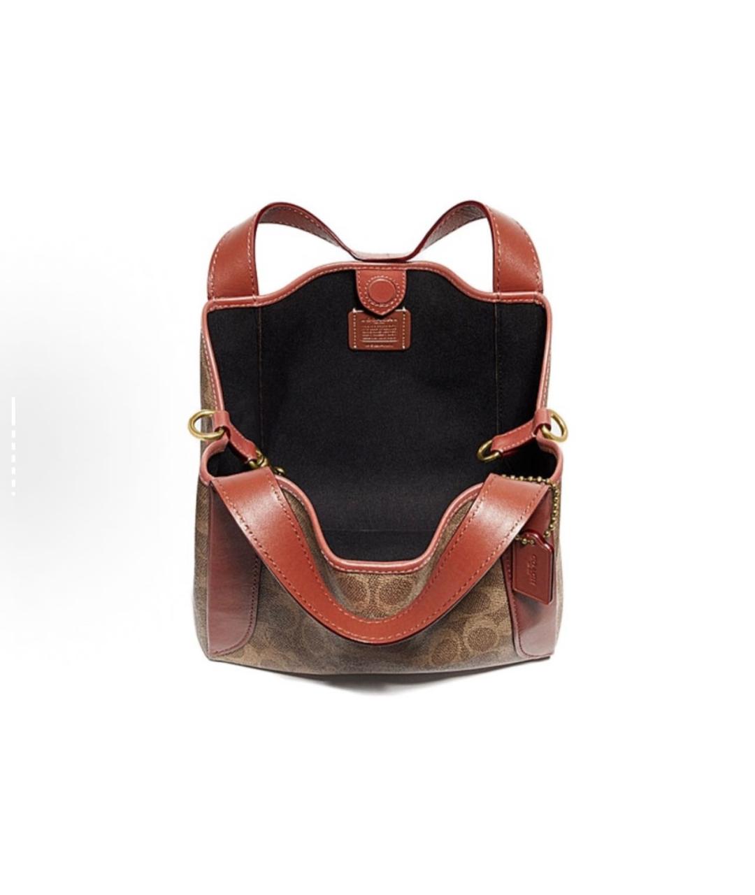 COACH Коричневая сумка тоут, фото 3