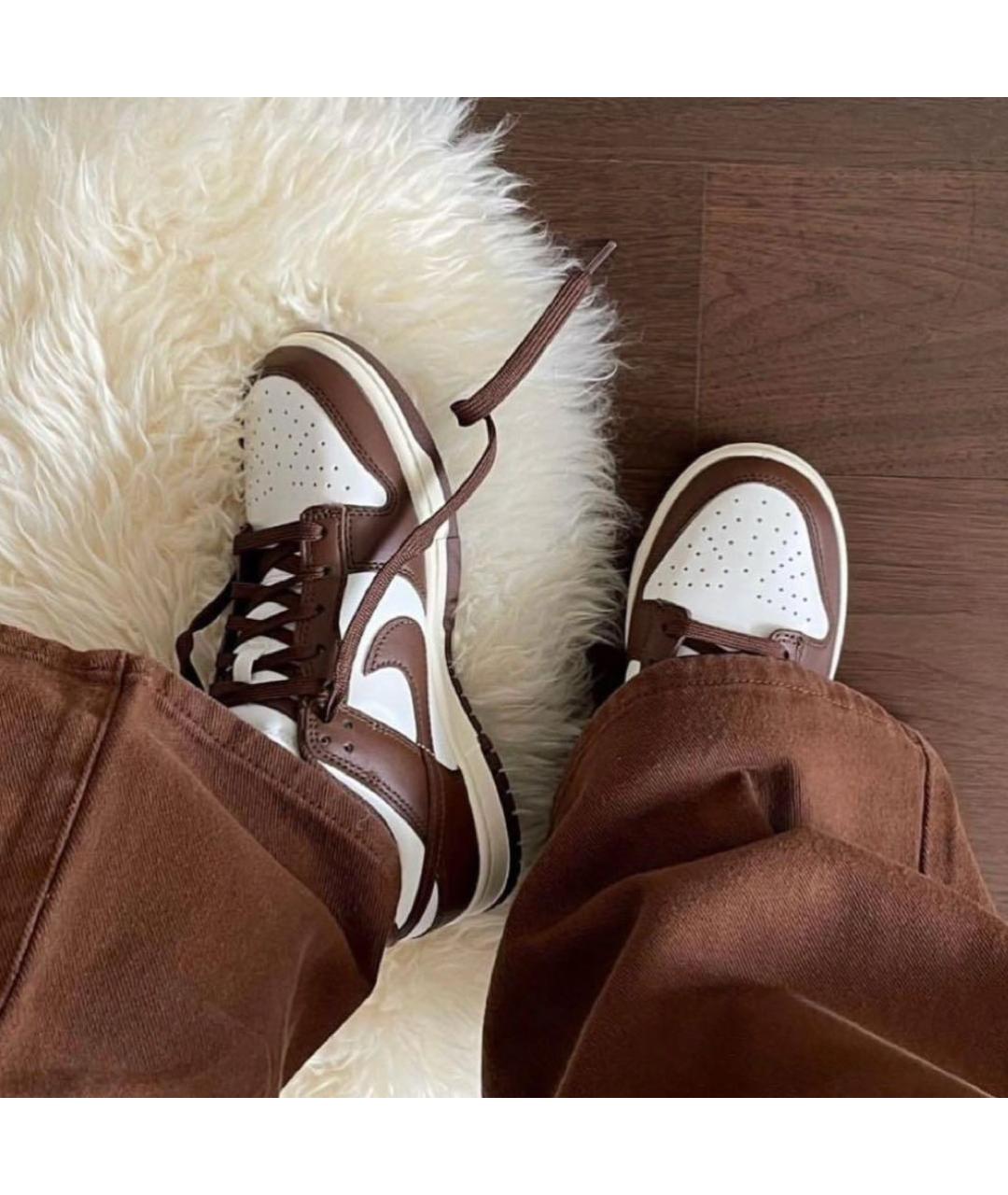 NIKE Коричневые кожаные кеды, фото 2