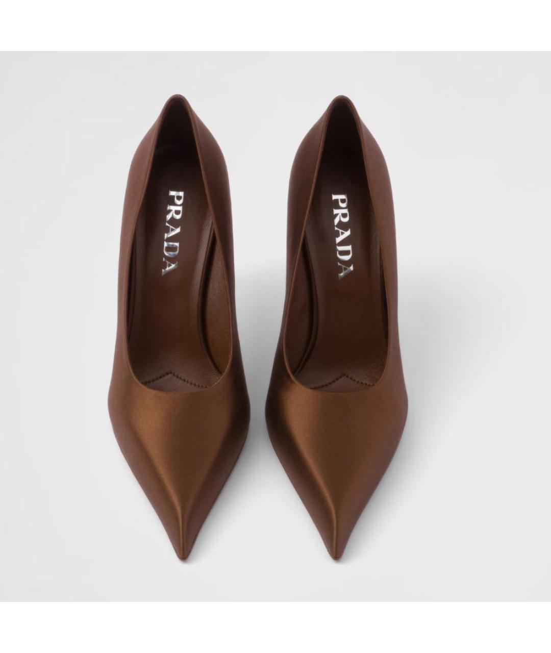 PRADA Коричневые текстильные туфли, фото 2