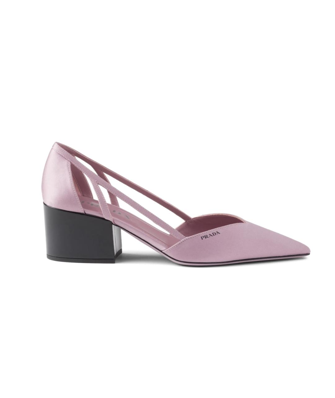 PRADA Розовые текстильные туфли, фото 6