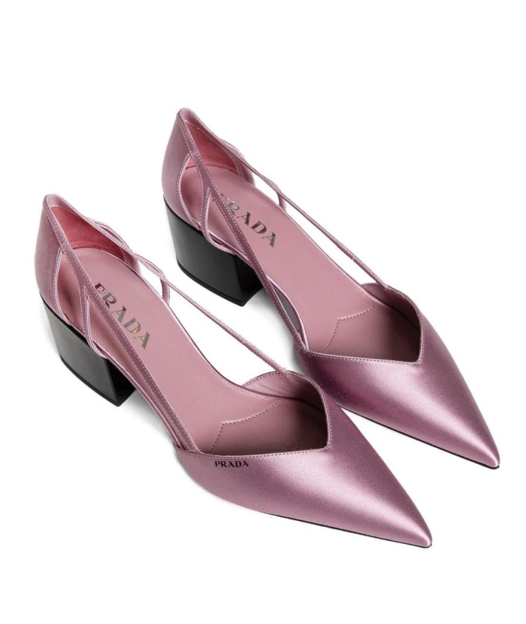 PRADA Розовые текстильные туфли, фото 2