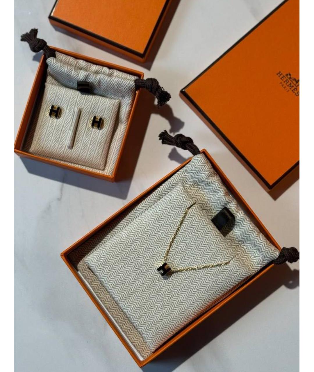 HERMES Черное колье, фото 4