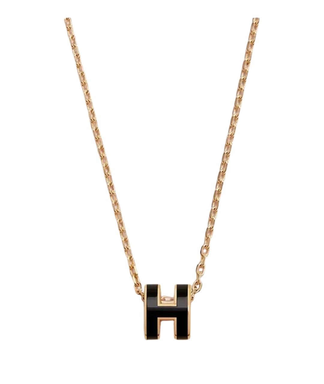 HERMES Черное колье, фото 1
