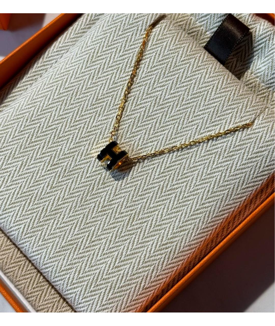 HERMES Черное колье, фото 3