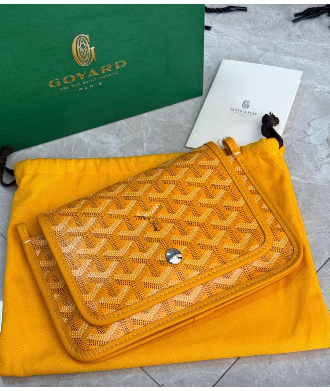 GOYARD Желтая сумка на плечо, фото 2
