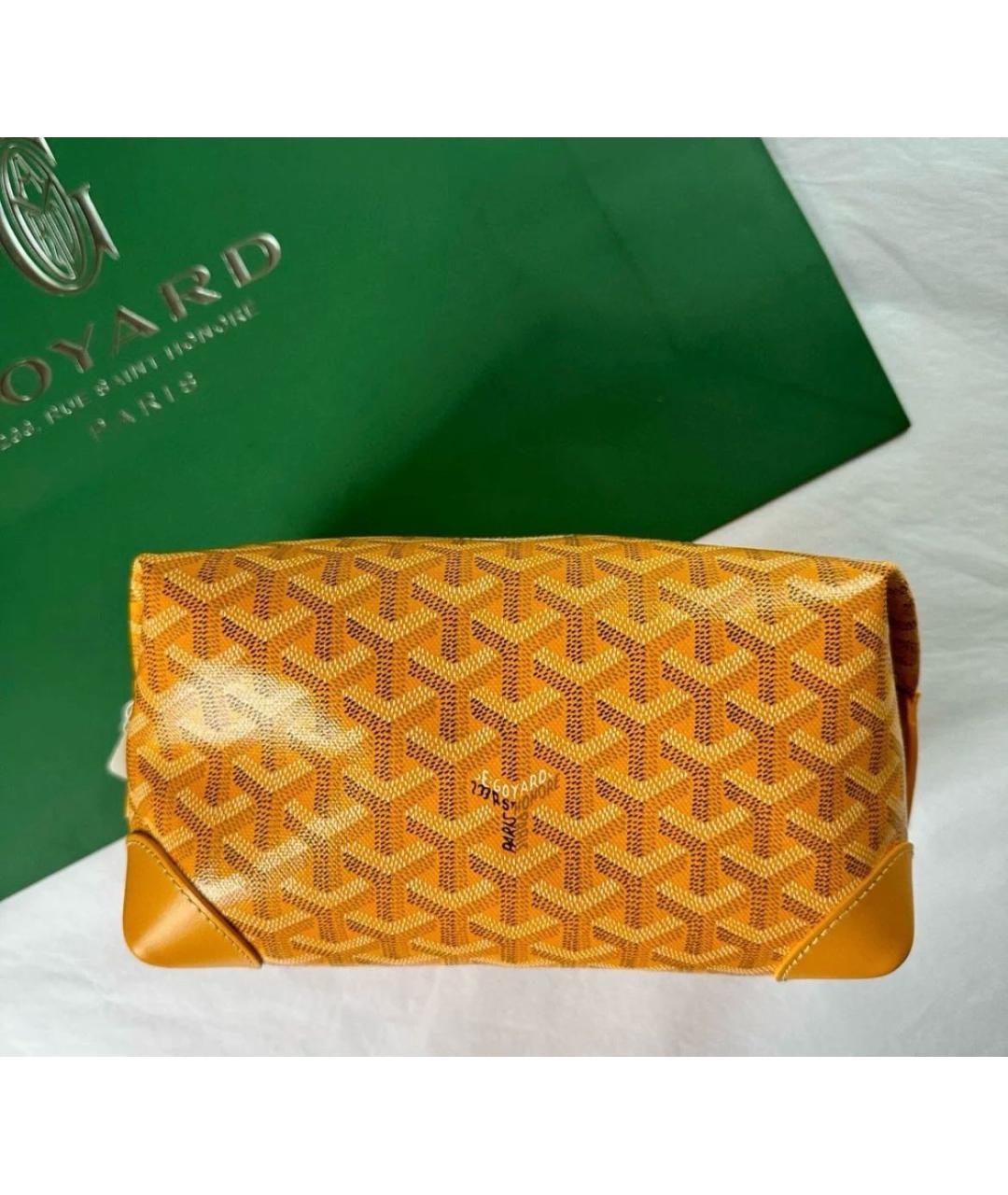 GOYARD Желтая косметичка, фото 2