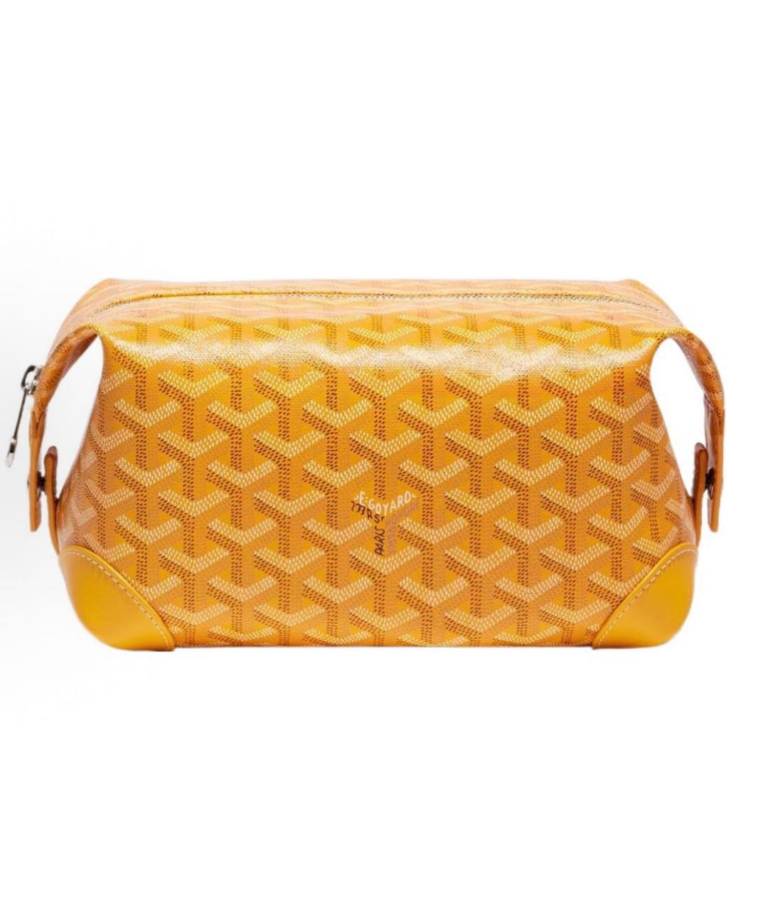 GOYARD Желтая косметичка, фото 4