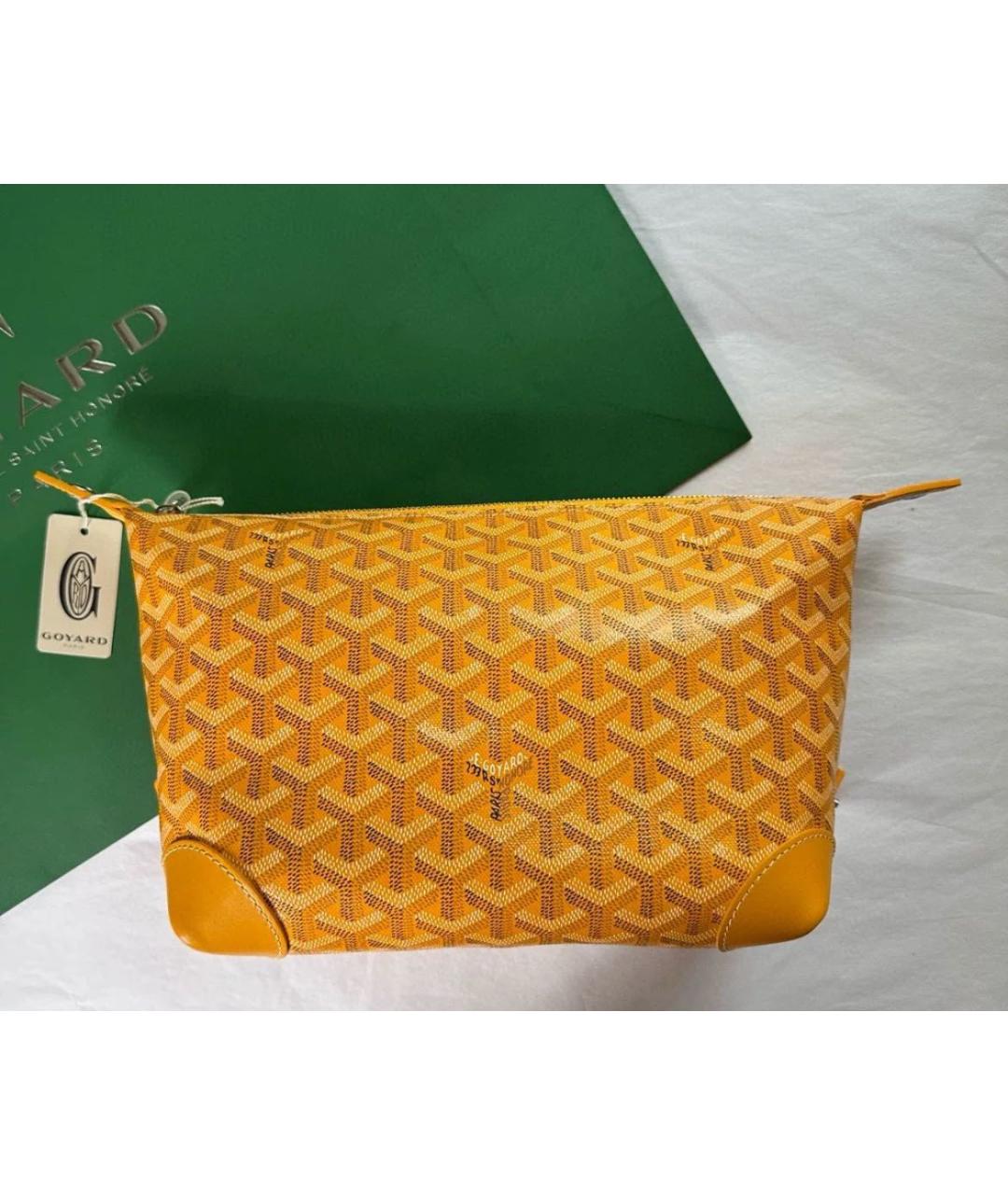 GOYARD Желтая косметичка, фото 3